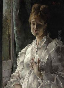 Le Femme En Blanc by Alfred George Stevens
