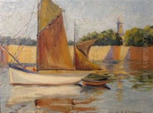 Sailboats In Brittany by Edith Briscoe Stevens