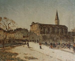 Town Scene by Louis Braquaval