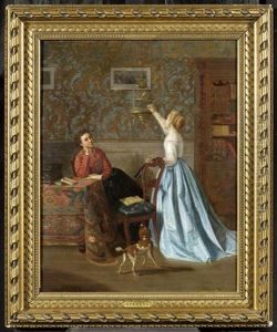 Interieur Mit Zwei Jungen Damen by John D. Stevens