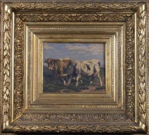Vache Et Taureau by Joseph Stevens