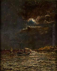 Vista Marina Nocturna by Leopold Stevens