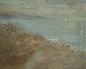Voiliers Pres D'une Cote Rocheuse by Leopold Stevens