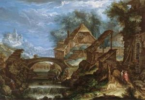 A Mountainous Landscape In Bohemia With A Capriccio Of A Fortress