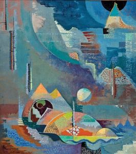 Abstract Landscape In Blue by Will Henry Stevens