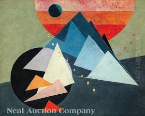 Abstraction With Triangles And Circles by Will Henry Stevens