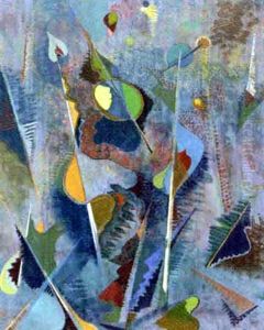 Nonobjective Composition In Blue by Will Henry Stevens