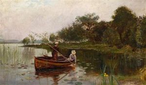 Elegant Women In A Rowing Boat