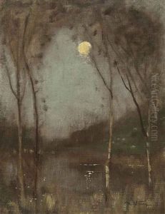 Moon Over A Lake by Robert Macaulay Stevenson