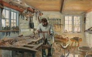 A Cooper In His Workshop