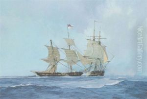 An Engagement Between "hms Penguin" And "uss Hornet", March 23, 1815 by Allan Stewart