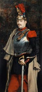 Portrait Of Nathaniel Hulme, Wearing Dark Coat And A Yellow Waistcoat