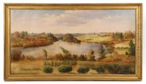 Log Pond And Iron Bridge, Piscataquis River, Derby, Maine by Seth W. Stewart