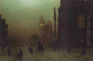 Parliament Square From Westminster Abbey by William Stewart