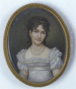 Brustbildnis Einer Dame Mit Weisem Ruschenkleid