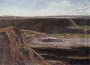 Bau Eines Kanals (panama-kanal?) by Eugene Stibbe