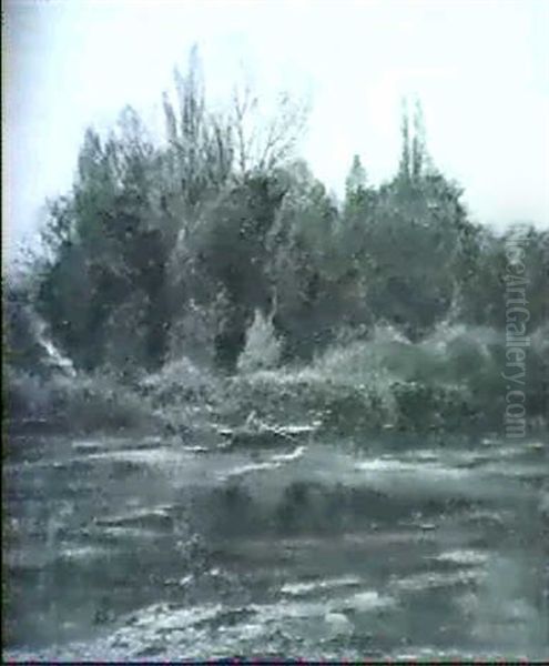Flusslandschaft Mit Kahn - view 1