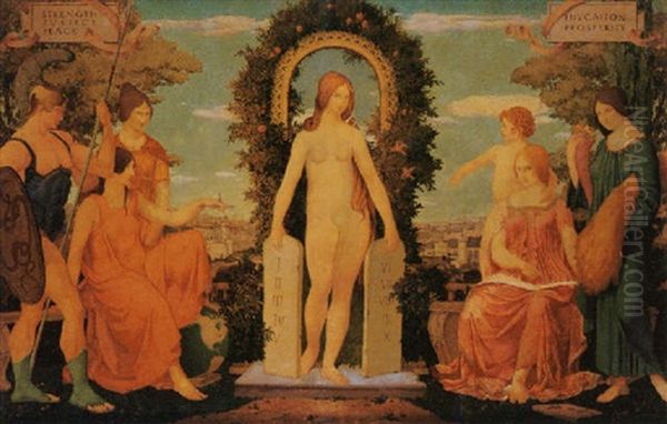 Strengh, Justice, Peace, Education And Prosperity: An Allegorical Scene - view 1