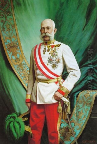 Kaiser Franz Josef In Galauniform Mit Dem Orden Vom Goldenen Vlies Und Den Osterreichischen Hausorden - view 1