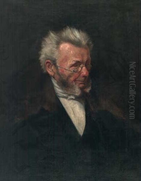 Portrat Eines Weisbartigen Alten Mannes Mit Brille Und Grosem Pelzkragen (hendrik Ibsen) - view 1