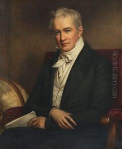 Portrett Av Alexander Von Humboldt Med Globus