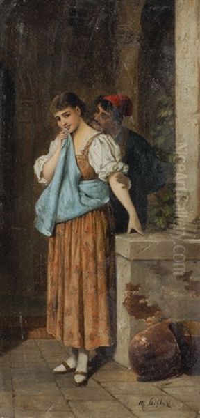 Junge Frau Mit Ihrem Orientalischen Verehrer - view 1