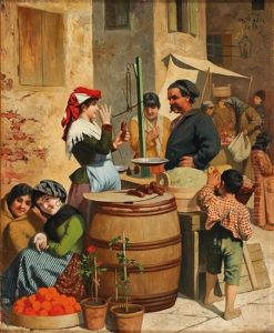 Market Scene In Trieste