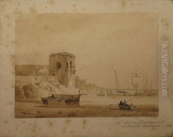 Vieille Tour Au Bord De L'eau - view 1