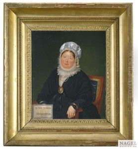 Portrait Der Konigin Charlotte Mathilde Von Wurttemberg, Geb. Prinzessin Von England In Einem Lehnstuhl Sitzend
