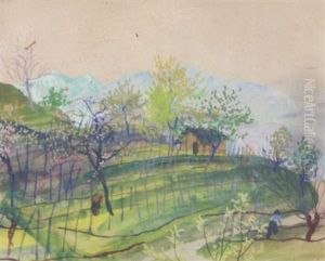 Weinberg Im Fruhling by Karl Stirner