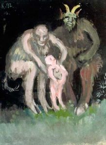 Satyrfamilie by Karl Stirner