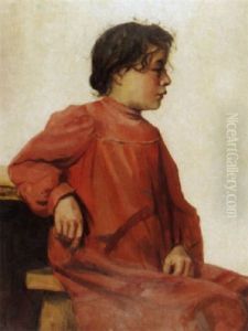 Madchen - Kopf Im Profil by Fritz (Friedrich) Stirnimann