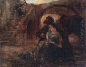 Scene De Theatre by Jean-Alphonse Stival