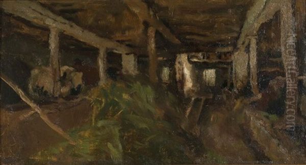 Etude Pour Le Tableau "l'etable A Woluwe" - view 1
