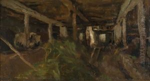 Etude Pour Le Tableau "l'etable A Woluwe" by Jan Stobbaerts