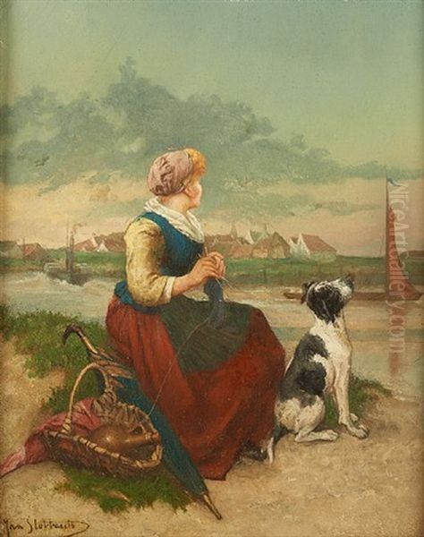 Tricoteuse Au Bord Du Canal - view 1