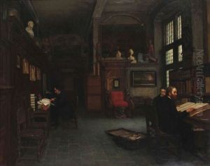 Notaires Dans Leur Etude by Jan Stobbaerts