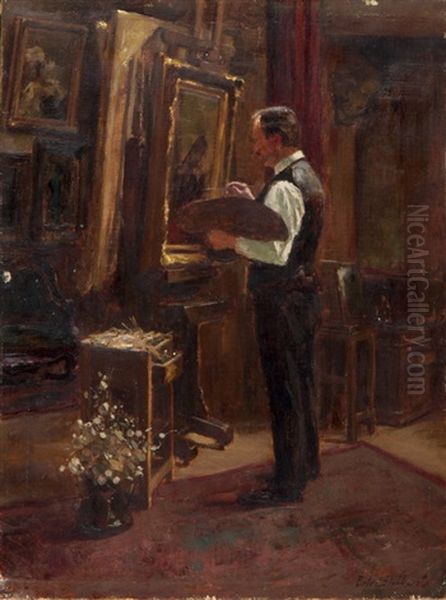 Selbstbildnis Im Atelier - view 1