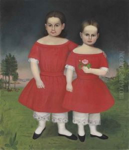 Portrait Of Two Girls In Pantaloons Portrait Of Two Girls In Pantaloons