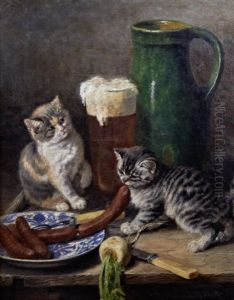 Kittens At Play On A Table Top