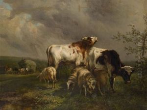 La Rentree Des Foins Avant L'orage by Ildephonse Stocquart