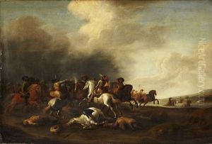 Battles On The Field by Jan Jacobsz van der Stoffe
