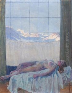 Liegender Akt Vor Dem Fenster by Ernst Stoehr