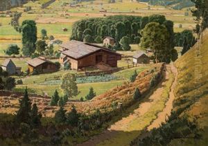 Farmstead At Pinzgau (tauern Landscape)