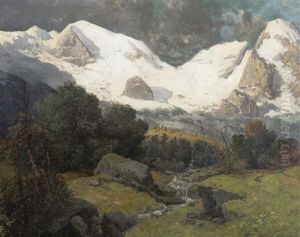Alpine Landscape by Konstantin Stoitzner