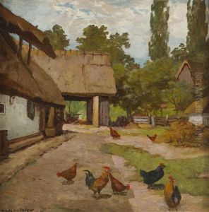 Huhnerhof by Konstantin Stoitzner