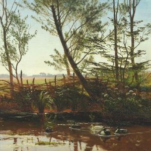 Ducks In The Lake by Hans Ole Brasen