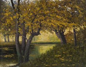 Herbstliche Landschaft by Walter Stoitzner
