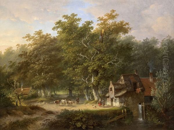 Waldlandschaft Mit Bauernhausern - view 1