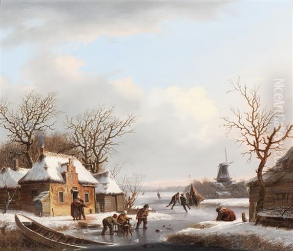 Icescape With Koek-en-zopie Vendors - view 1